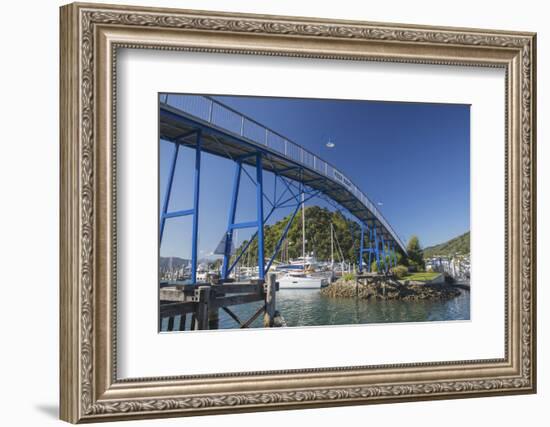 The Coathanger Bridge spanning the marina, Picton, Marlborough, South Island, New Zealand, Pacific-Ruth Tomlinson-Framed Photographic Print
