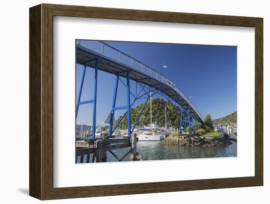 The Coathanger Bridge spanning the marina, Picton, Marlborough, South Island, New Zealand, Pacific-Ruth Tomlinson-Framed Photographic Print