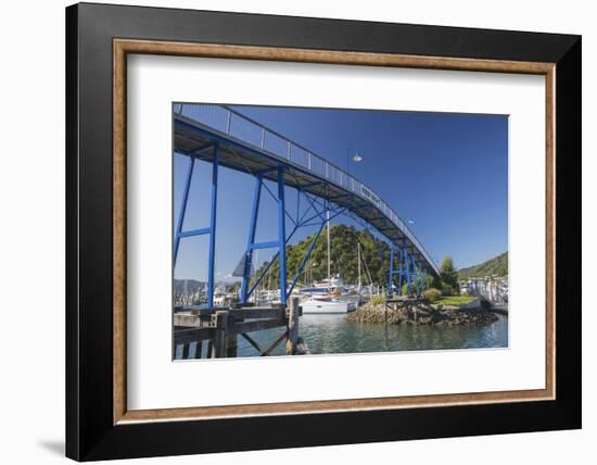 The Coathanger Bridge spanning the marina, Picton, Marlborough, South Island, New Zealand, Pacific-Ruth Tomlinson-Framed Photographic Print