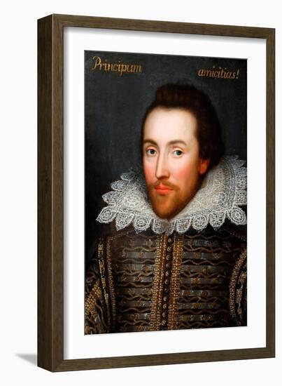 The Cobbe Portrait of William Shakespeare (1564-1616), 1610 - Private Collection-Unknown Artist-Framed Giclee Print