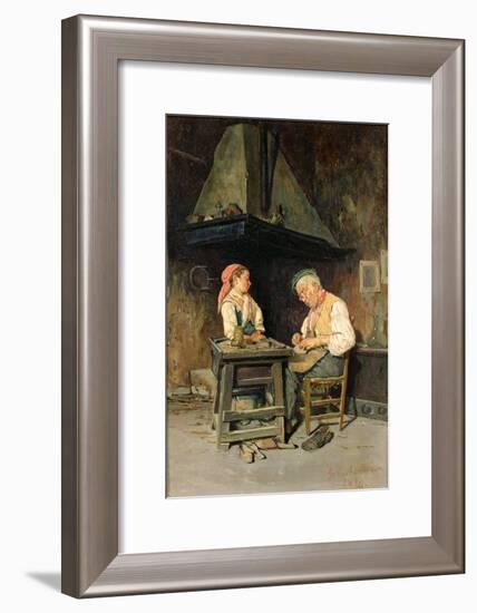 The Cobbler's Shop, 1874-Giuseppe Costantini-Framed Giclee Print