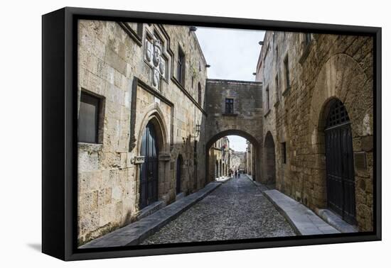 The Cobblestoned Street of the Knights-Michael Runkel-Framed Premier Image Canvas