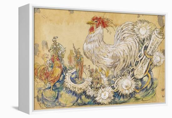 The Cock 1910 New Orleans Float Designs-Jennie Wilde-Framed Premier Image Canvas