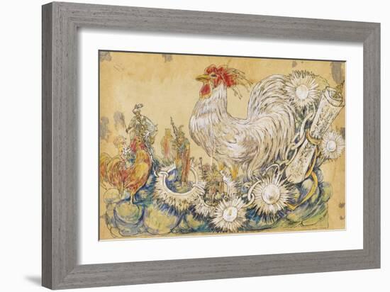 The Cock 1910 New Orleans Float Designs-Jennie Wilde-Framed Giclee Print