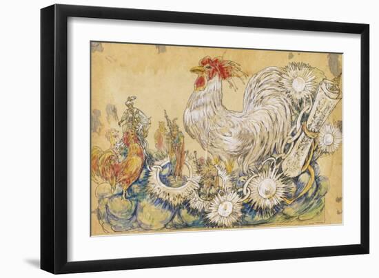The Cock 1910 New Orleans Float Designs-Jennie Wilde-Framed Giclee Print