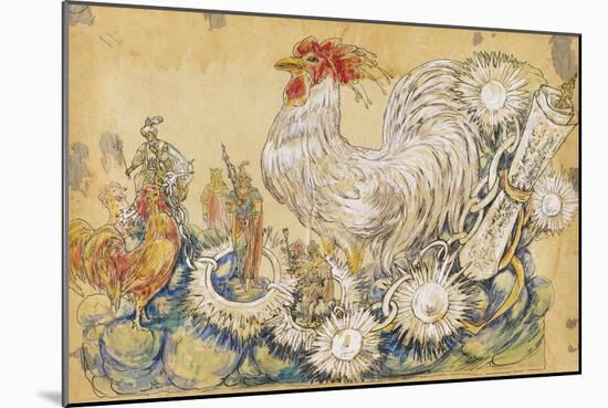 The Cock 1910 New Orleans Float Designs-Jennie Wilde-Mounted Giclee Print