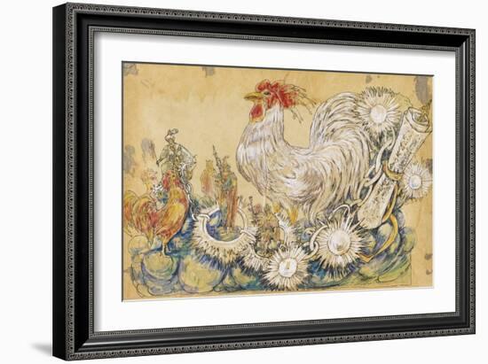 The Cock 1910 New Orleans Float Designs-Jennie Wilde-Framed Giclee Print