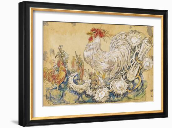 The Cock 1910 New Orleans Float Designs-Jennie Wilde-Framed Giclee Print