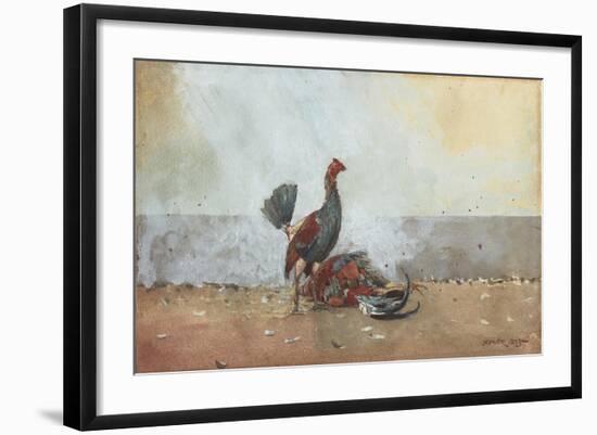 The Cock Fight, 1885-Winslow Homer-Framed Giclee Print