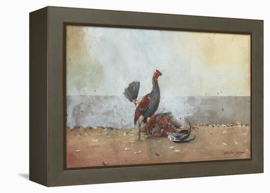 The Cock Fight, 1885-Winslow Homer-Framed Premier Image Canvas