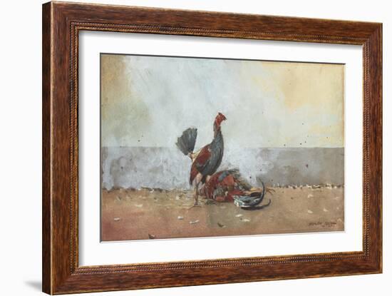 The Cock Fight, 1885-Winslow Homer-Framed Giclee Print