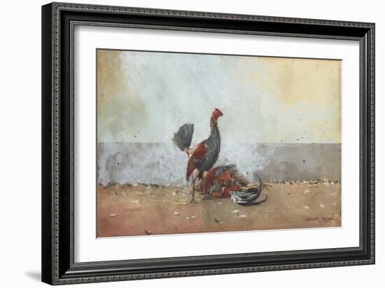 The Cock Fight, 1885-Winslow Homer-Framed Giclee Print