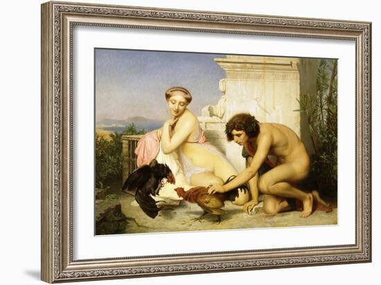 The Cock Fight-Jean Leon Gerome-Framed Giclee Print