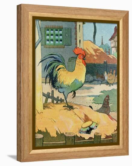 The Cock, Illustration from 'Le Buffon de Benjamin Rabier', Adapted from 'Histoire Naturelle' of…-Benjamin Rabier-Framed Premier Image Canvas