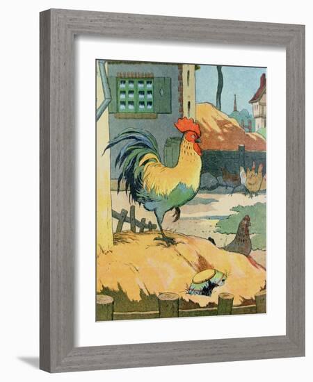 The Cock, Illustration from 'Le Buffon de Benjamin Rabier', Adapted from 'Histoire Naturelle' of…-Benjamin Rabier-Framed Giclee Print