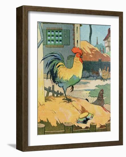 The Cock, Illustration from 'Le Buffon de Benjamin Rabier', Adapted from 'Histoire Naturelle' of…-Benjamin Rabier-Framed Giclee Print