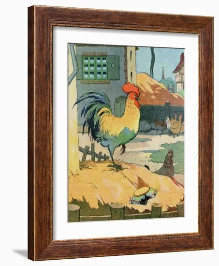 The Cock, Illustration from 'Le Buffon de Benjamin Rabier', Adapted from 'Histoire Naturelle' of…-Benjamin Rabier-Framed Giclee Print