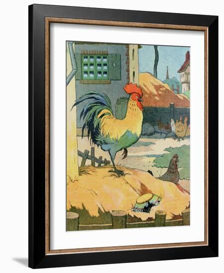 The Cock, Illustration from 'Le Buffon de Benjamin Rabier', Adapted from 'Histoire Naturelle' of…-Benjamin Rabier-Framed Giclee Print