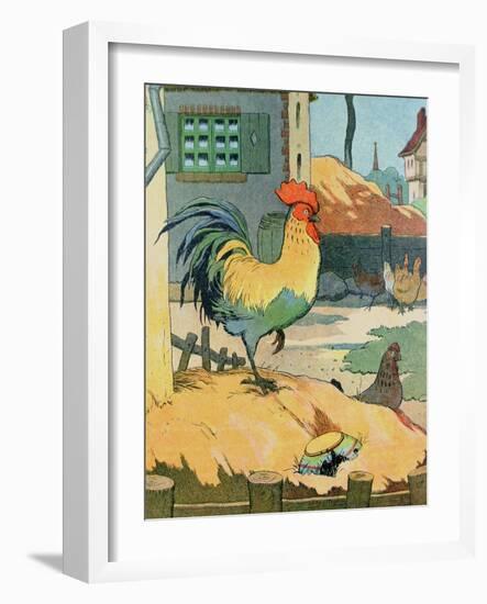 The Cock, Illustration from 'Le Buffon de Benjamin Rabier', Adapted from 'Histoire Naturelle' of…-Benjamin Rabier-Framed Giclee Print