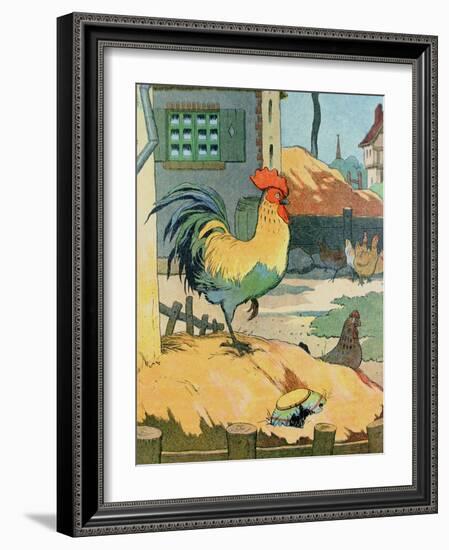 The Cock, Illustration from 'Le Buffon de Benjamin Rabier', Adapted from 'Histoire Naturelle' of…-Benjamin Rabier-Framed Giclee Print