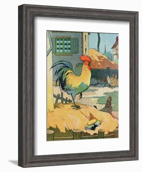 The Cock, Illustration from 'Le Buffon de Benjamin Rabier', Adapted from 'Histoire Naturelle' of…-Benjamin Rabier-Framed Giclee Print