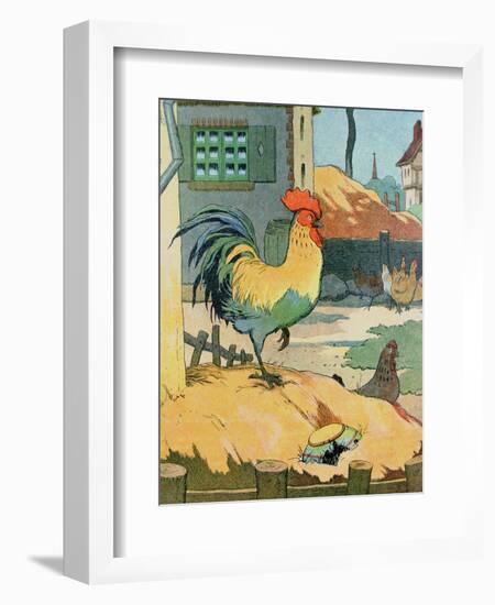 The Cock, Illustration from 'Le Buffon de Benjamin Rabier', Adapted from 'Histoire Naturelle' of…-Benjamin Rabier-Framed Giclee Print