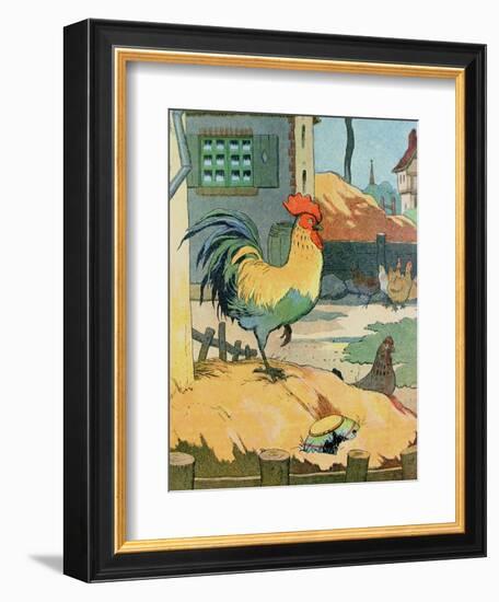 The Cock, Illustration from 'Le Buffon de Benjamin Rabier', Adapted from 'Histoire Naturelle' of…-Benjamin Rabier-Framed Giclee Print