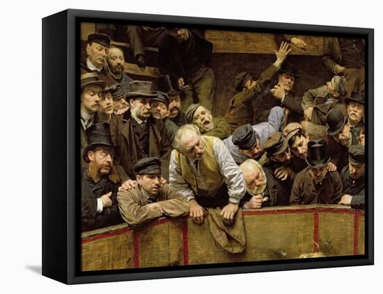 The Cockfight, 1889-Remy Cogghe-Framed Premier Image Canvas