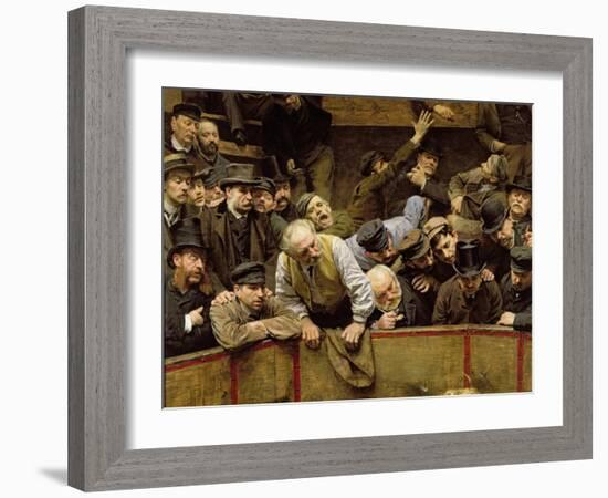 The Cockfight, 1889-Remy Cogghe-Framed Giclee Print