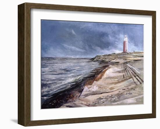 The Cocksdorp Lighthouse, Texel, Netherlands, 2003-John Erskine-Framed Giclee Print