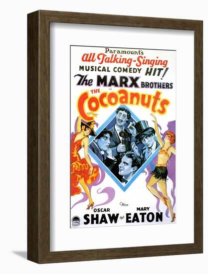 The Cocoanuts, Chico Marx, Groucho Marx, Harpo Marx, Zeppo Marx, 1929-null-Framed Photo