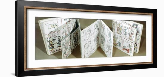 The Codex Fejervary-Mayer shown partially unfolded, Mixtec, Mexico, pre 1521-Werner Forman-Framed Photographic Print