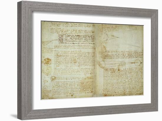 The Codex Hammer Pages 48-51-Leonardo da Vinci-Framed Giclee Print