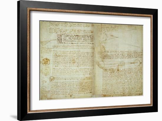 The Codex Hammer Pages 48-51-Leonardo da Vinci-Framed Giclee Print