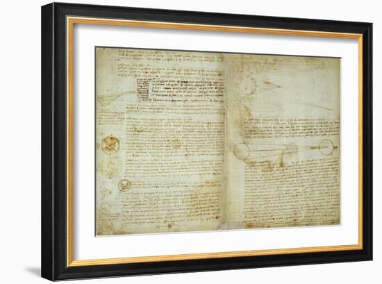 The Codex Hammer Pages 48-51-Leonardo da Vinci-Framed Giclee Print