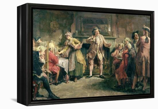 The Coffee House Orator-Edgar Bundy-Framed Premier Image Canvas