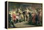 The Coffee House Orator-Edgar Bundy-Framed Premier Image Canvas