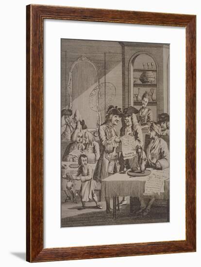 The Coffee-House Politicians, 1772-null-Framed Giclee Print