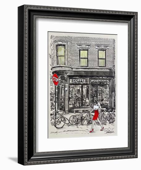 The Coffee Roasters Place-Loui Jover-Framed Art Print