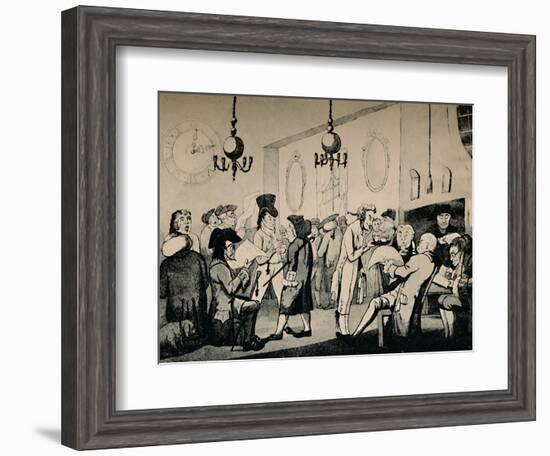 'The Coffee Room at Lloyd's, 1798', (1928)-Unknown-Framed Photographic Print