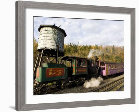 The Cog Railroad on Mt. Washington in Twin Mountain, New Hampshire, USA-Jerry & Marcy Monkman-Framed Photographic Print