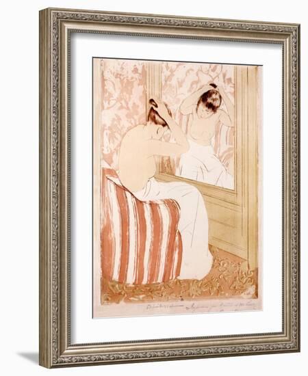 The Coiffure-Mary Stevenson Cassatt-Framed Giclee Print