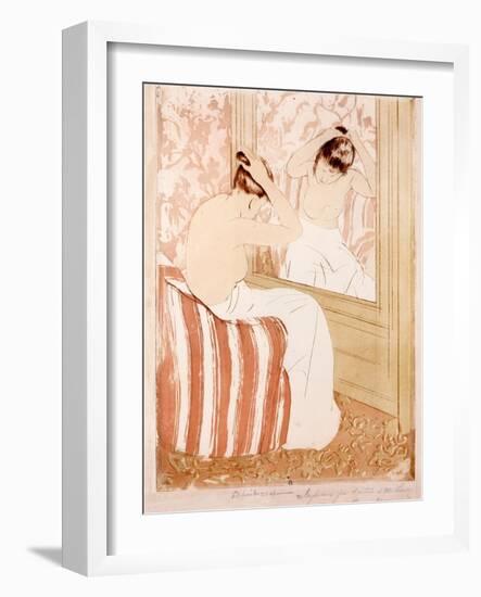 The Coiffure-Mary Stevenson Cassatt-Framed Giclee Print