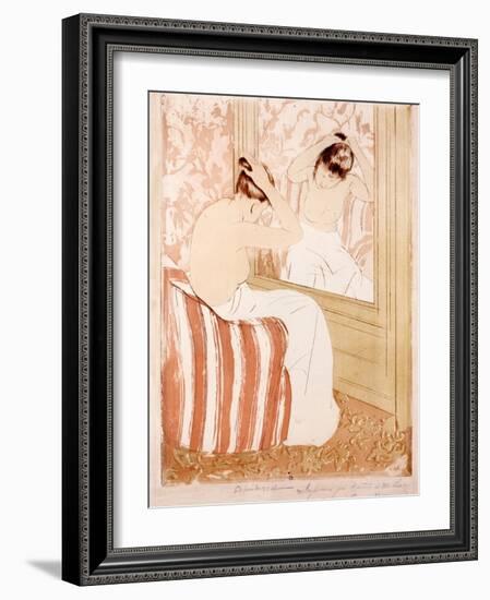 The Coiffure-Mary Stevenson Cassatt-Framed Giclee Print