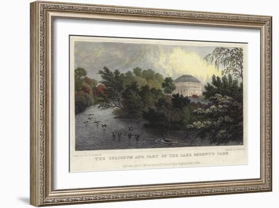 The Coliseum and Part of the Lake, Regent's Park, London-Thomas Hosmer Shepherd-Framed Giclee Print