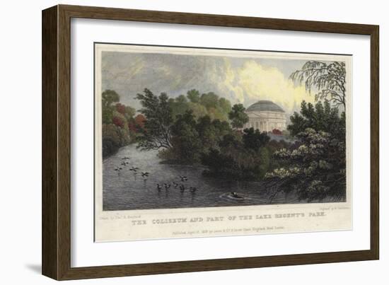 The Coliseum and Part of the Lake, Regent's Park, London-Thomas Hosmer Shepherd-Framed Giclee Print