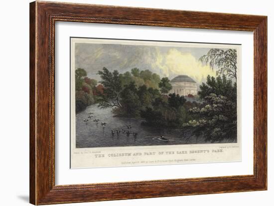 The Coliseum and Part of the Lake, Regent's Park, London-Thomas Hosmer Shepherd-Framed Giclee Print