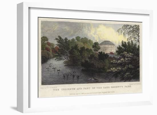 The Coliseum and Part of the Lake, Regent's Park, London-Thomas Hosmer Shepherd-Framed Giclee Print