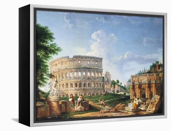 The Coliseum-Giovanni Paolo Pannini-Framed Premier Image Canvas