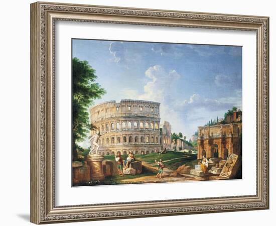 The Coliseum-Giovanni Paolo Pannini-Framed Giclee Print